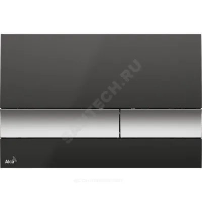 Кнопка для инсталляции черный/хром матовый Alca Plast M1728-2