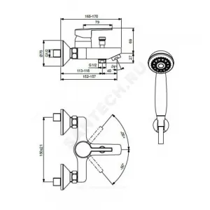 Смеситель для ванны с душем одноручный LOGIK Vidima BA279AA