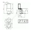 Унитаз без бачка TESI горизонт/выпуск без сиденья Ideal Standard T008701