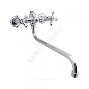 Смеситель для ванны с душем двуручный круглый излив, душевой шланг н/ж сталь, хромированная пластиковая лейка и кронштейн Стандарт ЦС-СМ 295-4 К М_Крест Центр Сантехники (Подольск) СМ500329 Смеситель для ванны с душем двуручный круглый излив, душевой шланг н/ж сталь, хромированная пластиковая лейка и кронштейн Стандарт ЦС-СМ 295-4 К М_Крест Центр Сантехники (Подольск) СМ500329