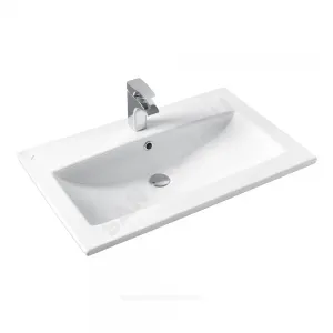 Умывальник мебельный Элина 75 1 отверстие под смеситель по центру Santek 1.WH50.1.619 Умывальник мебельный Элина 75 1 отверстие под смеситель по центру Santek 1.WH50.1.619