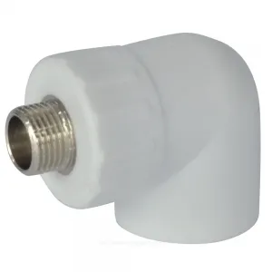 Угольник PP-R комбинированный белый Дн 25х1/2" НР RTP (РосТурПласт) 10801