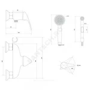 Смеситель для гигиенического душа одноручный Дача В-серия Славен СЛ-ОД-В41