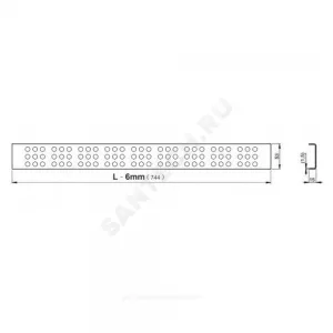 Решетка для душевого лотка нержавеющая сталь, глянец L=750мм Alca Plast CUBE-750L