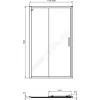 Дверь душевая CONNECT 2 Sliding door 1200х1950 мм Ideal Standard K9277V3 .