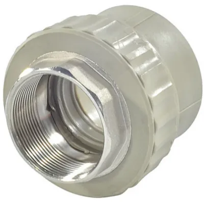 Муфта PP-R комбинированная под ключ серая ВР Дн 110х4" VALFEX 10134110Г