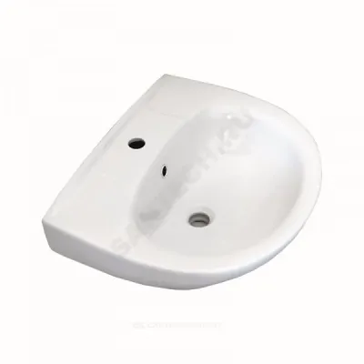 Умывальник подвесной Антей 55 УмОв2Ф с переливом Лобненский стройфарфор 10/1/5/1-76