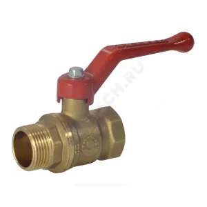 Кран шаровой латунь 11Б27фт1М OPTIMA Ду 15 Ру25 ВР/НР полнопроходной рычаг VALFEX VF.215.L0R1.012