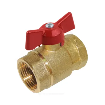 Кран шаровой латунь 11б27п5 Ду 20 Ру16 ВР полнопроходной бабочка Цветлит ZW10088