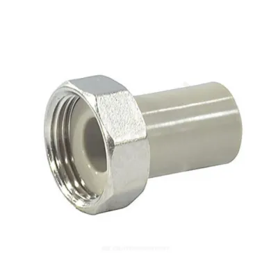 Штуцер PP-R комбинированный серый с накидной гайкой Дн 25х1" VALFEX 10135025Г