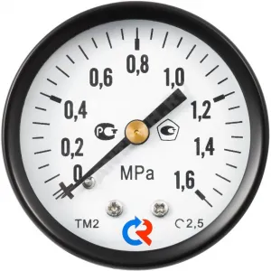 Манометр ТМ-210Т.00 осевой Дк50мм 0-1,6 МПа кл.2,5 G1/4" Росма 00000000599