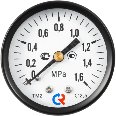 Манометр ТМ-210Т.00 осевой Дк50мм 0-1,6 МПа G1/4" Росма 00000000599