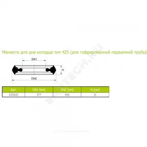 Манжета для гофрированных труб тип 425 Ostendorf 635620 Манжета для гофрированных труб тип 425 Ostendorf 635620