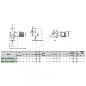 Насос ин-лайн с сухим ротором CM-G 100-2050/A/BAQE/7,5 PN16 3x400В/50 Гц IE3 DAB 1D6411GAX