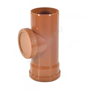 Ревизия НПВХ коричневая Дн 110 б/нап в комплекте с крышкой Aquaviva AQVD104110F