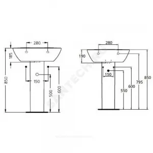 Пьедестал для умывальника OCEANE белый Ideal Standard W306201