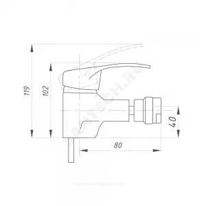Смеситель для биде одноручный КОМПЛЕКТАЦИЯ ПСМ-104 Профсан PSM-104-7