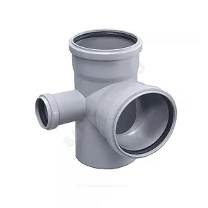 Крестовина PP-H 2-плоскостная левая серая HT HTEDL Дн 110х110х50х87гр б/нап в/к Ostendorf 115950 Крестовина PP-H 2-плоскостная левая серая HT HTEDL Дн 110х110х50х87гр б/нап в/к Ostendorf 115950