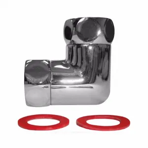 Соединитель для полотенцесушителя латунь Ду 25 1"x1" нак/гайка угловой хром Элит-Металл SG740SCH1010