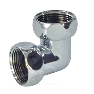 Соединитель для полотенцесушителя латунь Ду 25 1"x1" нак/гайка угловой хром Элит-Металл SG740SCH1010