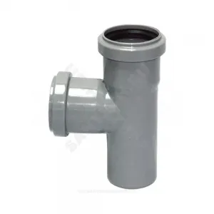 Тройник PP-H серый Дн 110х110х87гр б/нап в/к VALFEX 24110110 Тройник PP-H серый Дн 110х110х87гр б/нап в/к VALFEX 24110110