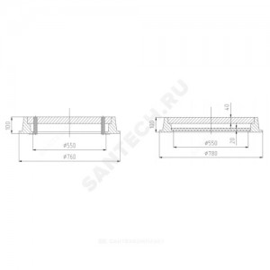 Люк полимер (легкий) серый круглый с двумя крышками 760х630 h=110мм 30кН Ростполимерпром Люк полимер (легкий) серый круглый с двумя крышками 760х630 h=110мм 30кН Ростполимерпром