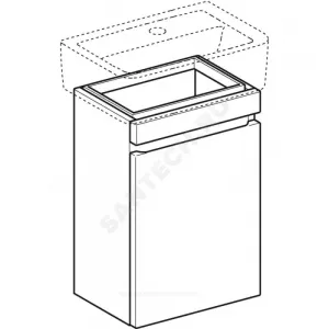 Тумба под умывальник 45 Renova Plan белый глянец Geberit 869045000