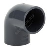 Отвод ПВХ серый под клеевое соед Дн 63х90гр Ру16 напорный Aquaviva
