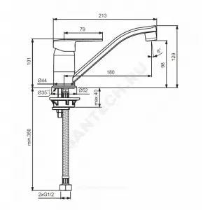 Смеситель для кухонной мойки одноручный LOGIK Vidima BA282AA