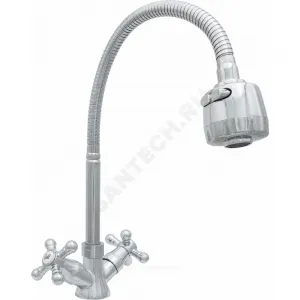 Смеситель для кухонной мойки двуручный гибкий излив ЭКО ЦС-СМ 25г К Мет_Крест Центр Сантехники (Подольск) ЭМ901813