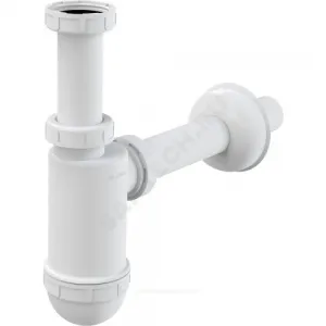 Сифон для умывальника бутылочный 1 1/4"x32 с прямой трубкой 32 без выпуска Alca Plast A430