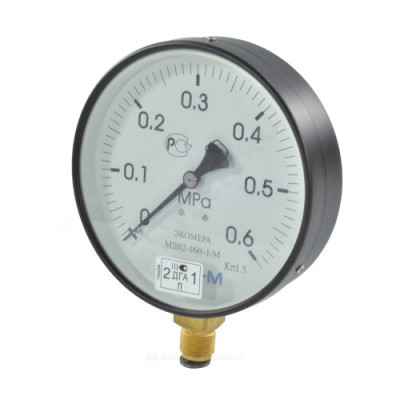 Манометр МД 02 радиальный Дк160мм 0-16 бар G1/2" ЭКОМЕРА