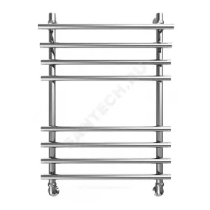 Полотенцесушитель водяной нерж сталь Лесенка Ду 25 (1") НР с полочкой 500х600мм 6П нижнее подключение в/к соединитель (1"х3/4") Мост-Люкс Элит-Металл В-19-07