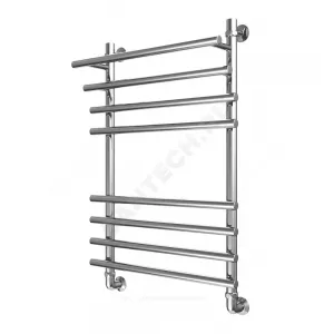 Полотенцесушитель водяной нерж сталь Лесенка Ду 25 (1") НР с полочкой 500х600мм 6П нижнее подключение в/к соединитель (1"х3/4") Мост-Люкс Элит-Металл В-19-07