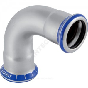 Отвод сталь нерж 90гр Дн 108 пресс Mapress Geberit 31111