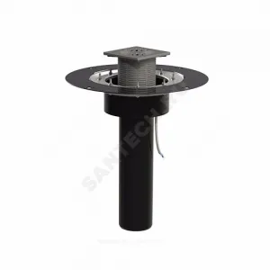 Воронка кровельная с вертикальным выпуском PP Дн 110 с трапом, прижимным фланцем из нержавеющей стали, электрообогревом Татполимер ТП-03.У.100/4-Э