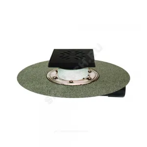 Трап для балконов и террас регулируемый с "сухим" затвором Дн 50/75 с чугунной решёткой 137х137мм с полимербитумным полотном горизонтальный/вертикальный выпуск HL HL81GH