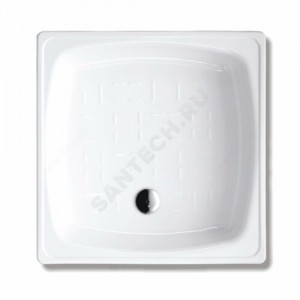 Поддон душевой стальной квадрат Standart Plus 800х800х130 рифленый белый White Wave (Караганда) .
