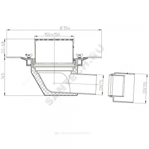 Воронка кровельная HL64.1B с горизонтальным выпуском PP Дн 75/110 с трапом, электрообогревом, теплоизоляцией, обжимным фланцем HL HL64.1B Воронка кровельная HL64.1B с горизонтальным выпуском PP Дн 75/110 с трапом, электрообогревом, теплоизоляцией, обжимным фланцем HL HL64.1B