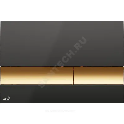 Кнопка для инсталляции черный/золото Alca Plast M1728-5