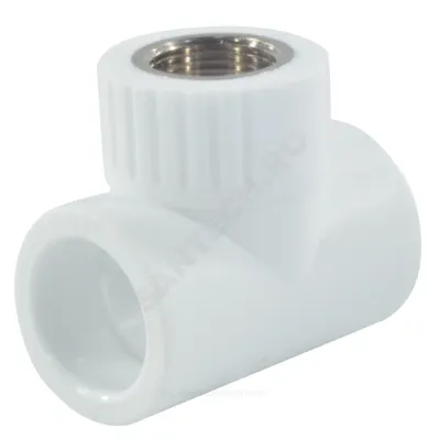 Тройник PP-R комбинированный белый ВР Дн 20х1/2" RTP (РосТурПласт) 10743