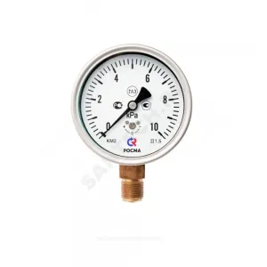 Манометр КМ-22Р радиальный Дк100мм 0-10 кПа кл.1,5 G1/2" Росма 00000002238