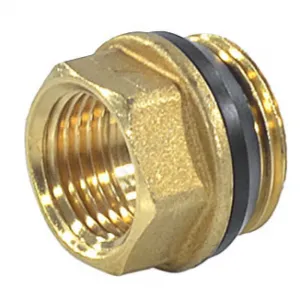 Переход латунь Ду 20х10 (3/4"х3/8") с герметичной прокладкой НР/ВР R593D Giacomini R593DY001