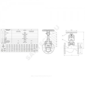 Клапан запорный чугун 234A Ду 25 Ру16 Тмакс=300 оС фл со штурвалом сильфонный Zetkama 234A025C01
