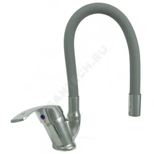 Смеситель для кухонной мойки ручка сбоку одноручный гибкий излив Стандарт ЦС-СМ 27/23ш М-40 Центр Сантехники (Подольск) ПП801551