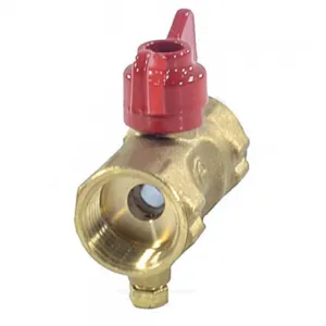 Кран для манометра шаровой латунь 11б27п(м)2 Ду 15 Ру16 ВР G1/2" с бабочкой без фланца с краном Маевского Пензапромарматура 2211111