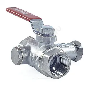 Кран шаровой латунь со спускником R250DS хром Ду 15 Ру42 ВР 1/2" рычаг со спускником Giacomini R250SX003