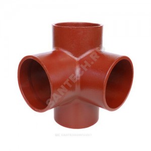 Крестовина чугун SML Ду 100х100х100х88гр 2-х плоскостная б/растр Крестовина чугун SML Ду 100х100х100х88гр 2-х плоскостная б/растр