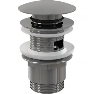 Клапан донный для умывальника латунь 1 1/4" с переливом, хром слив "клик-клак", пробка D=66мм Alca Plast A390 Клапан донный для умывальника латунь 1 1/4" с переливом, хром слив "клик-клак", пробка D=66мм Alca Plast A390