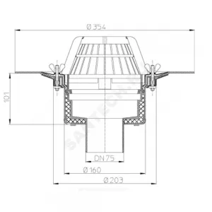 Воронка кровельная HL62.1 с вертикальным выпуском PP Дн 75 с листвоуловителем, электрообогревом, теплоизоляцией, обжимным фланцем HL HL62.1/7 Воронка кровельная HL62.1 с вертикальным выпуском PP Дн 75 с листвоуловителем, электрообогревом, теплоизоляцией, обжимным фланцем HL HL62.1/7